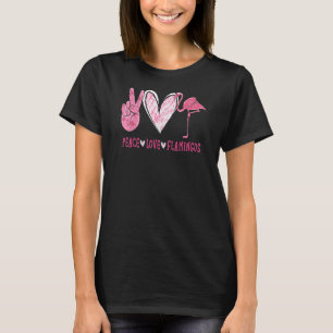 Peace Kärlek Flamingo Flamingo Älskare T Shirt