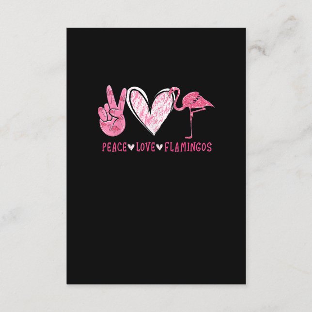 Peace Kärlek Flamingo | Flamingo Älskare Tilläggskort (Framsida)