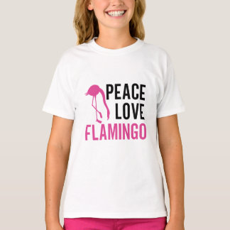 Peace Kärlek Flamingo Graphic T-Shirt