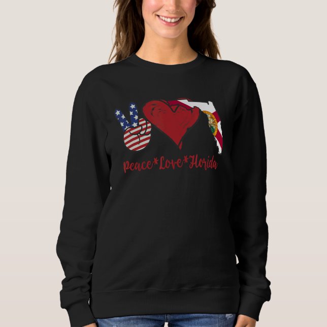 Peace Kärlek Florida T Shirt (Framsida)