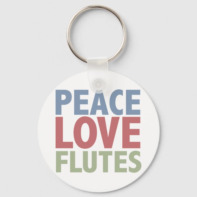 Peace Kärlek Flutes Nyckelring (Framsida)