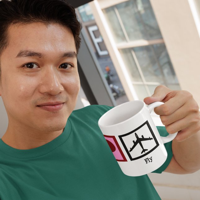 Peace Kärlek Fly Kaffemugg (Skapare uppladdad)