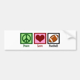 Peace Kärlek Football Bildekal