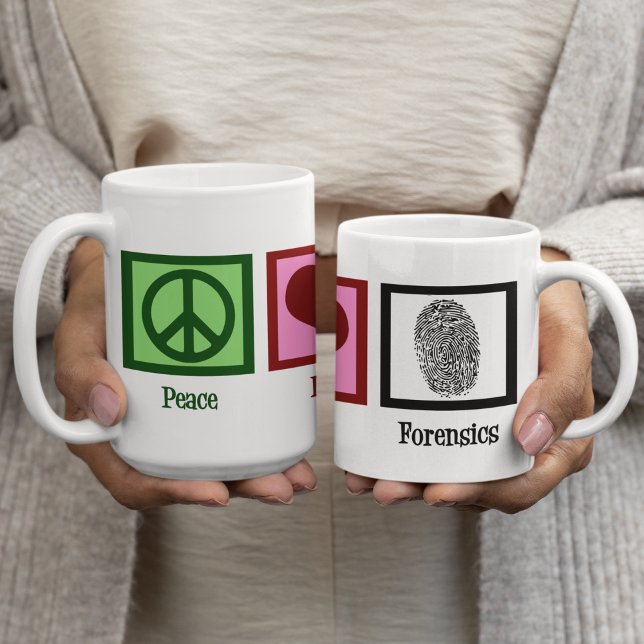 Peace Kärlek Forensics Kaffemugg (Skapare uppladdad)