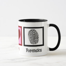 Peace Kärlek Forensics Mugg