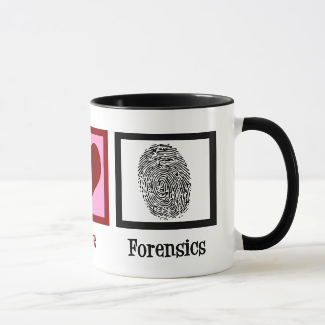 Peace Kärlek Forensics Mugg (Höger)