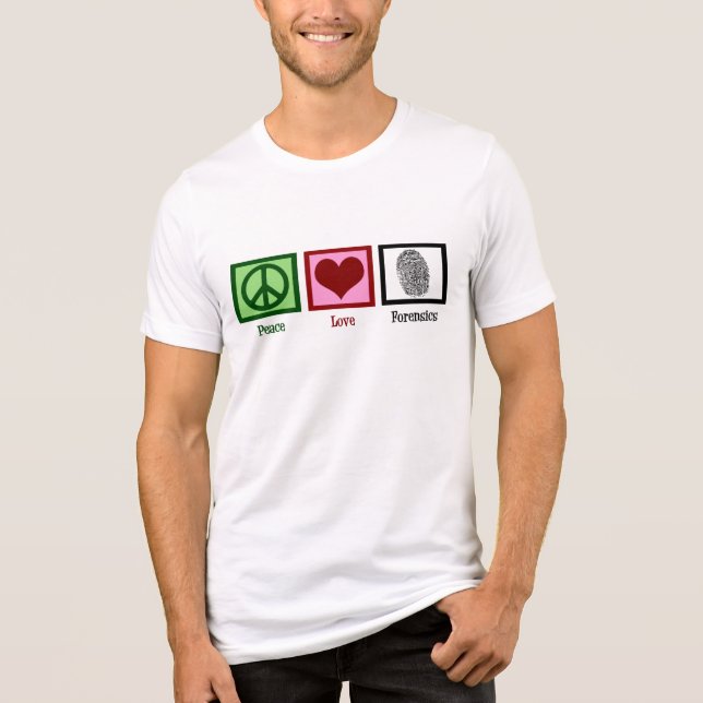 Peace Kärlek Forensics T Shirt (Framsida)