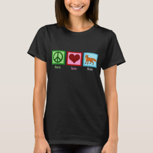 Peace Kärlek Foxes Tee Shirt