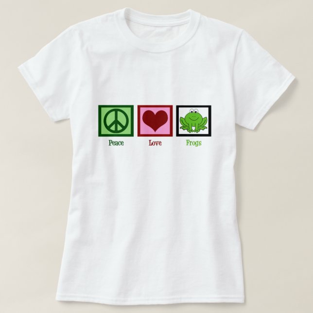 Peace Kärlek Frogs T-shirt (Design framsida)