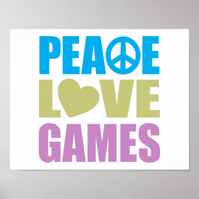 Peace Kärlek Games Poster (Framsidan)