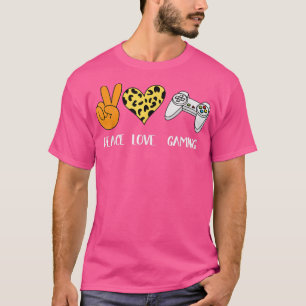 Peace Kärlek Gaming Lazy Halloween Costume Videoga T Shirt