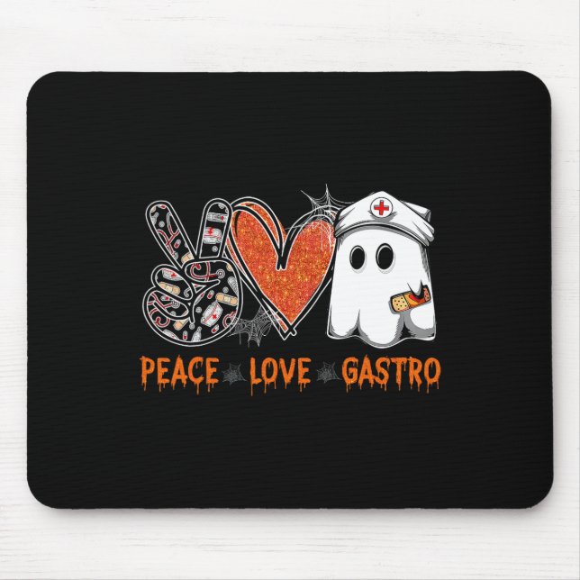 Peace Kärlek Gastro Ghost Nurse Gastroenterology H Musmatta (Framsidan)
