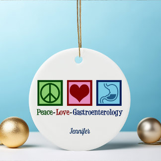 Peace Kärlek Gastroenterologi Julgransprydnad Keramik
