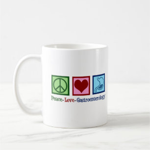 Peace Kärlek Gastroenterologi Kaffemugg