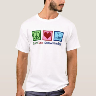 Peace Kärlek Gastroenterologi T Shirt
