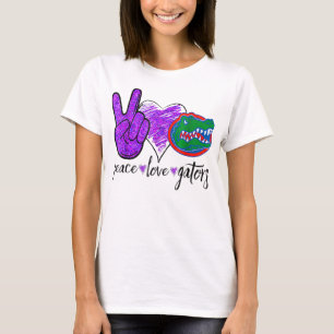 Peace Kärlek Gators Crokodile Älskare Alligator T Shirt