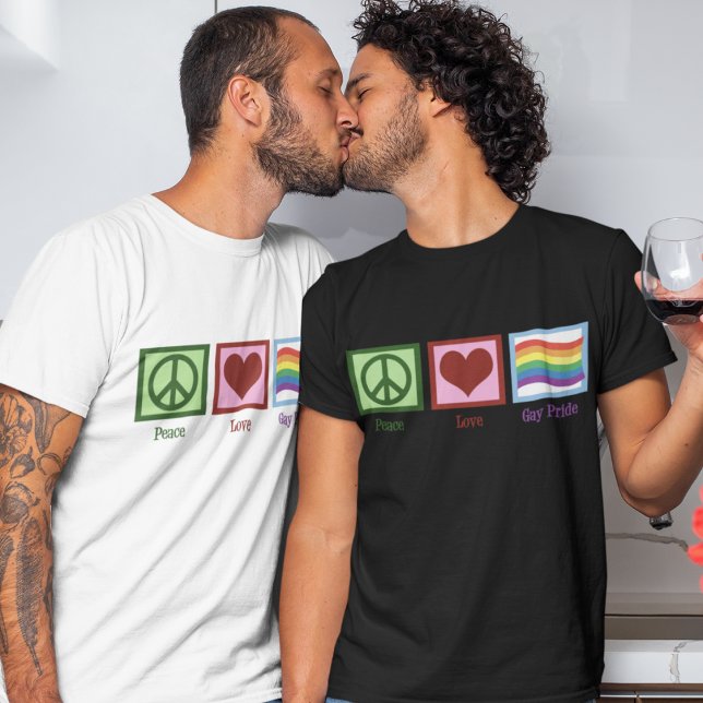 Peace Kärlek Gay pride Tee Shirt (Skapare uppladdad)