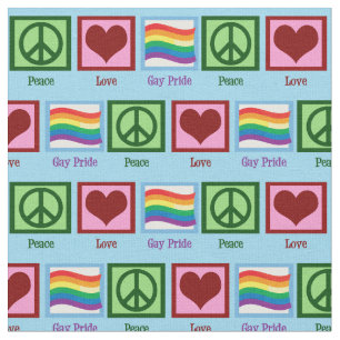 Peace Kärlek Gay pride Tyg
