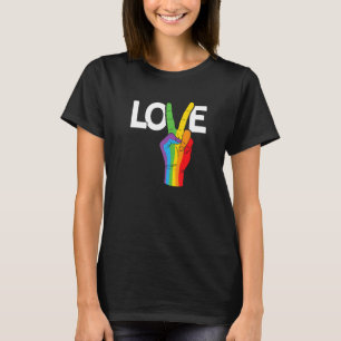 Peace Kärlek Gay Rainbow Pride Lgbtq Transgender D T Shirt