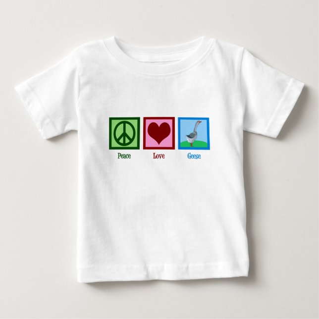 Peace Kärlek Geese T-shirt (Framsida)