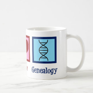 Peace Kärlek Genealogy Cute Genealogist Kaffemugg