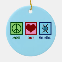 Peace Kärlek Genetics Julgransprydnad Keramik
