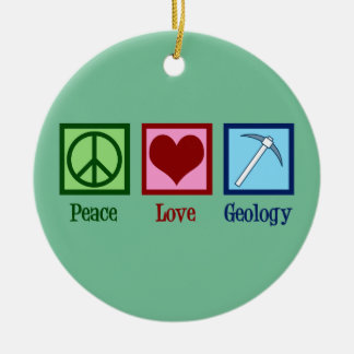 Peace Kärlek Geologi Julgransprydnad Keramik