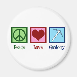Peace Kärlek Geologi Magnet