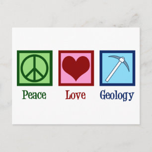 Peace Kärlek Geologi Vykort