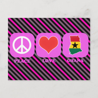 Peace Kärlek Ghana Vykort