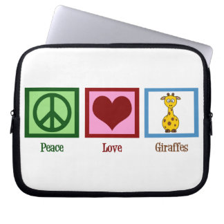 Peace Kärlek Giraffes Laptop Fodral