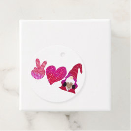 Peace Kärlek Gnome | Alla hjärtans dag Sublicering Gåvor Etiketter