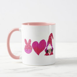 Peace Kärlek Gnome | Alla hjärtans dag Sublicering Mugg