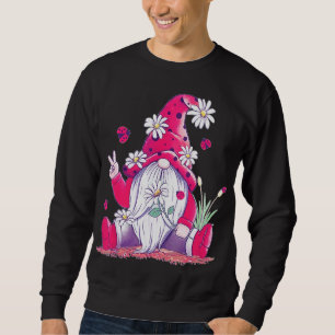Peace Kärlek Gnome Nyckelpigas Hippie Gnomes Daisy Lång Ärmad Tröja