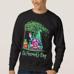 Peace Kärlek Gnome St. Patrick's Day Hippie Gnome Lång Ärmad Tröja