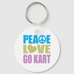 Peace Kärlek Go Kart Nyckelring