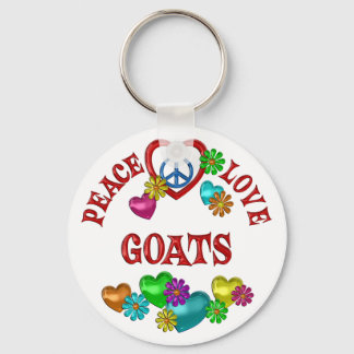 Peace Kärlek Goats Nyckelring