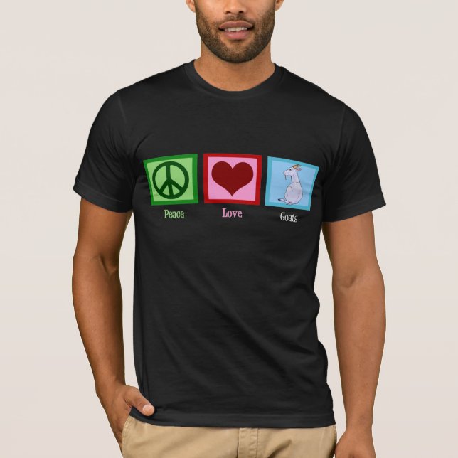 Peace Kärlek Goats Tee (Framsida)