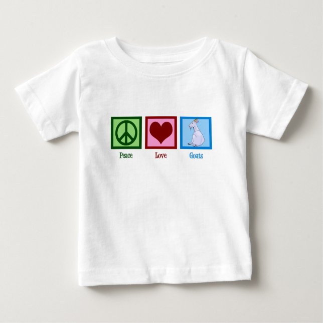 Peace Kärlek Goats Tee Shirt (Framsida)