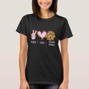 Peace Kärlek Goldendoodle Gift För manar Women Kid T Shirt