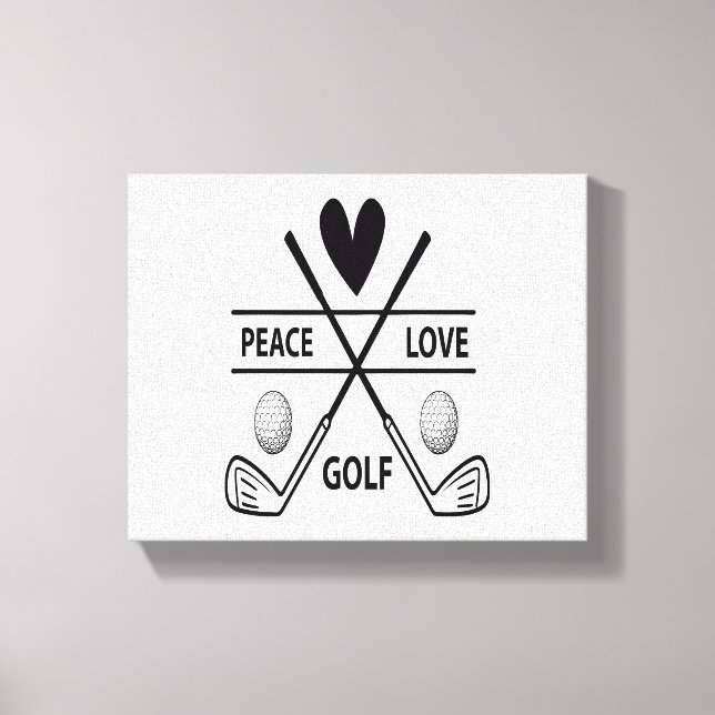 PEACE KÄRLEK GOLF CANVASTRYCK (Framsida)