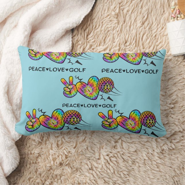 Peace Kärlek Golf Tie-Dye Lumbarkudde (Filt)