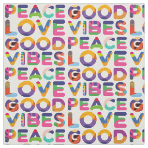 Peace Kärlek Good Vibes Tyg