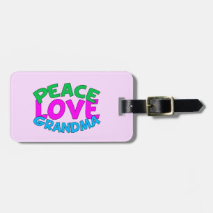 Peace Kärlek Grandma Bagagebricka