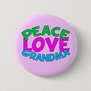 Peace Kärlek Grandma Knapp