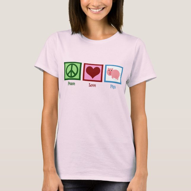 Peace Kärlek Grisar Tee (Framsida)