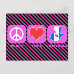 Peace Kärlek Guatemala Vykort