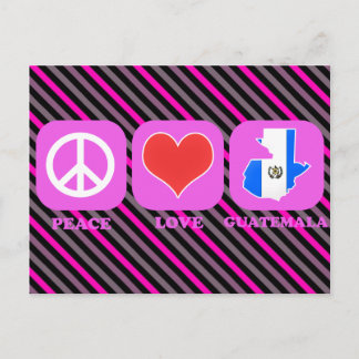 Peace Kärlek Guatemala Vykort