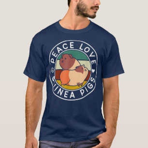Peace Kärlek Guinea-Grisar Animal Lover Guinea-Pet T Shirt