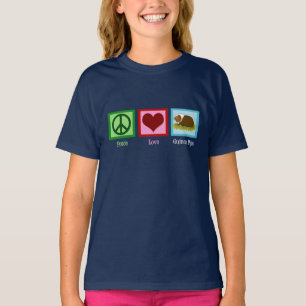 Peace Kärlek Guinea Grisar Kids T Shirt